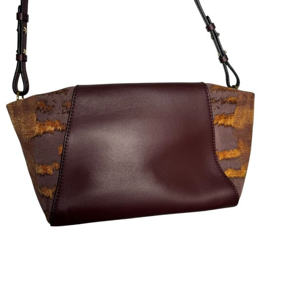 Ulla Johnson Imogen Soft TriColor Mix Leather large Clutch Crossbody handbag - Picture 3 of 8